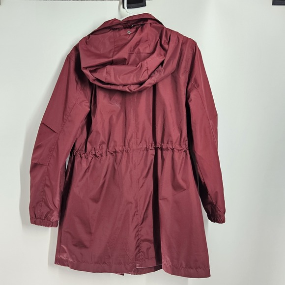 A New Day Women's Size MEDIUM Red/Burgundy Water Resistant Hooded Jacket - Picture 2 of 7